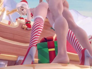 Mercy Christmas Special Doggystyle, FullNelson and BlowjobAnimation 3D Overwatch_Porn