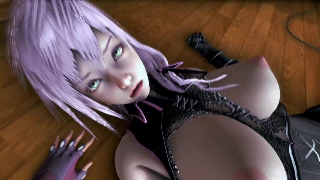 Final fantasy: Tifa warms up Lightning to record a porn video