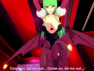 POV Morrigan Aensland the Succubus Teases you with her Feet! Uncensored Hentai