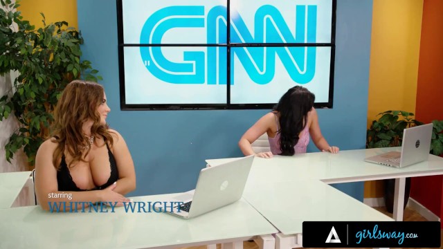 GIRLSWAY Busty News Anchor Natasha Nice Gets Fucked Live By Nasty Colleague Whitney Wright