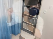 Preview 1 of Naughty college student peeing in a diaper [Japanese boy]