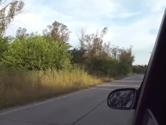 Video I saw him walking on the road and took him to fuck me on the side of the road feat Deluxeshura0