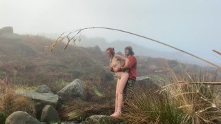 Hippie Teens PUBLIC NATURE FUCK By River Blowjob And Standing Hard Fuck