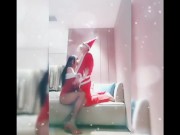 Preview 1 of Horny Asian Ladyboy sucking and getting fucked by Santa Claus ho ho ho!