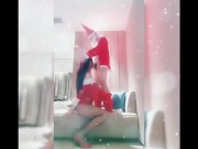 Preview 2 of Horny Asian Ladyboy sucking and getting fucked by Santa Claus ho ho ho!
