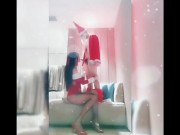 Preview 3 of Horny Asian Ladyboy sucking and getting fucked by Santa Claus ho ho ho!