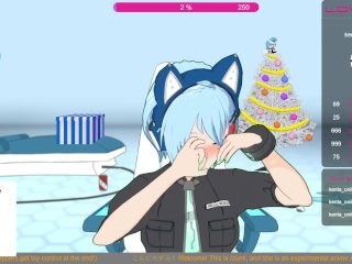 Anime AI unboxes presents and gets wrapped up herself (CB VOD 20-12-21)
