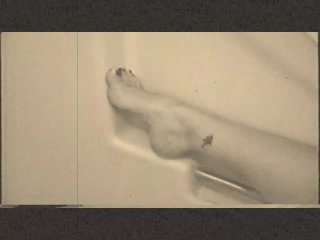 Fat Hairy MILF_BBW Shows Feet arched Up Pussy &moans