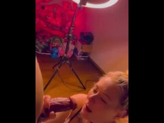 POV Of Hot Blonde Getting Face Fucked Till She Pukes (OnlyFans @blondie_dread for full video)