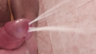 Epic cumshot in slow-motion