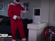Preview 6 of Dad Creep - Cute Boy In Elf Onesie Gets His Tight Asshole Stretched By His Stepdad In Santa Costume