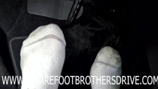 DRIVING IN SOCKS TOP VIEW