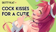 Gentle Femdom  Cock Kisses For a Cutie [Big step-sis + Virgin listener] [Lipstick kisses]