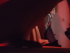 humping my bed in red light