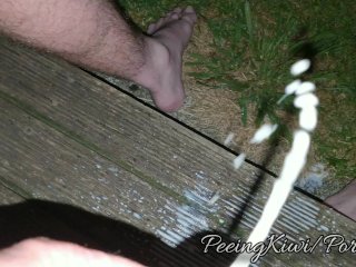 Hubby literally milking his cock