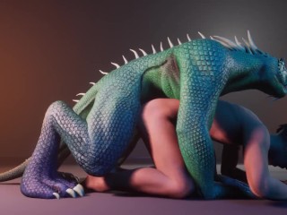 Scalie Reptile (Corbac) Heeft Een Orgasme Met Gay Sex I Wild Life Furry