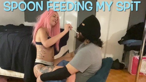 Spoon Feeding My SPIT - {HD} (Full Video on Onlyfans)