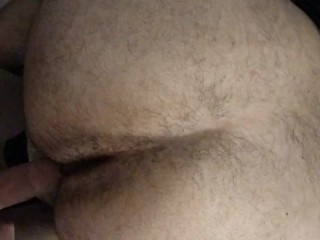 Fucking him as hard as I can