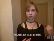 Preview 2 of DEBT4k. Teen doesnt want sex with debt collector but its the only way out