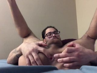 dripping cum, sexy guy, jerking off, ass fingering