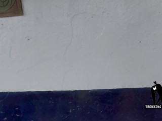 Housemaid waters the plants, I want to fuck her_and she discovers me_on her.