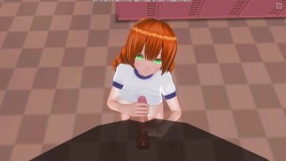 3D HENTAI POV  红发女学生抽你的鸡巴