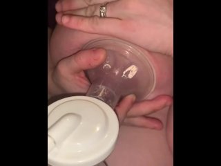 lactating, pregnant, breast milk pump, pregnant tits