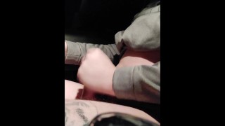 Jerking off while driving! *cumshot at end