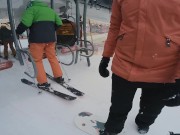 Preview 2 of Real Amateur Public Blow Job in Ski Lift