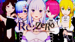 Emilia Rem Ram And Others In The RE ZERO HENTAI COMPILATION