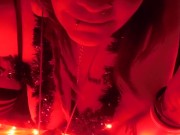 Preview 3 of Slutty Santa's lil helper gets stuck under tree!? And  gets fucked!