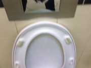 Preview 3 of Jerking off a thick dick in a public toilet