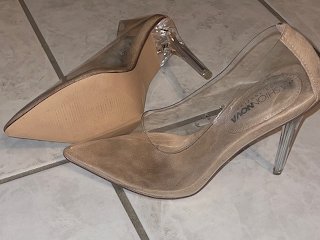 shoe fuck, exclusive, clear heels, pov