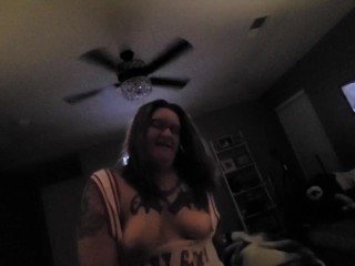 Late night TV,Baby GIRL wants to ride Daddyscock. Daddy POV.