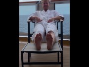 Preview 3 of Straight stud relaxes on cruise while you admire his feet
