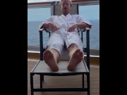 Preview 4 of Straight stud relaxes on cruise while you admire his feet