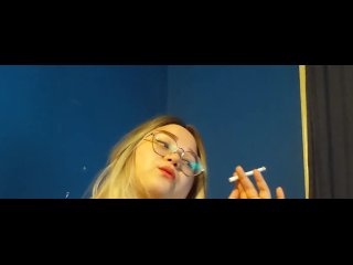 Asian bbw smoking with red lips *blooper in end *