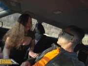 Preview 6 of FakeDrivingSchool Learner Zeynep Rossa Shows Off Her Massive Tits