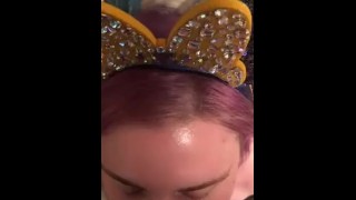 At Disneyland She Gets Her First Facial