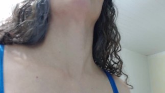 huge female adams apple show