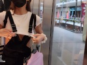 Preview 6 of Shopping with my tits out and nervously changing my top on a busy street