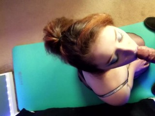 Girlfriend GetsHead Slamming Deepthroat Facefuck onher Knees POV Facial & Throatpie
