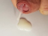 Wank before work, close up and thick cumshot