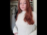 Preview 3 of Innocent 19 year old redhead titty drop