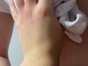 Preview 1 of Slut hot college teen fucked rough and gets happy new year creampie POV