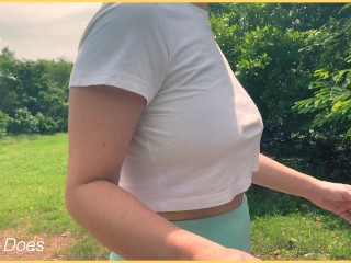 Amateur wife outdoor public nude jog_Risky public dare