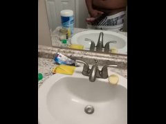 Stroking my dick 