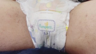 Video of peeing on a diaper Part 6 (0023-0025)