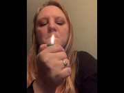 Preview 2 of Smoking fetish huge boobs