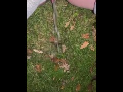 pissing on grass for new years